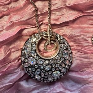 Brighton Trust Your Journey Large Circle Crystal Pendant (Reversible)